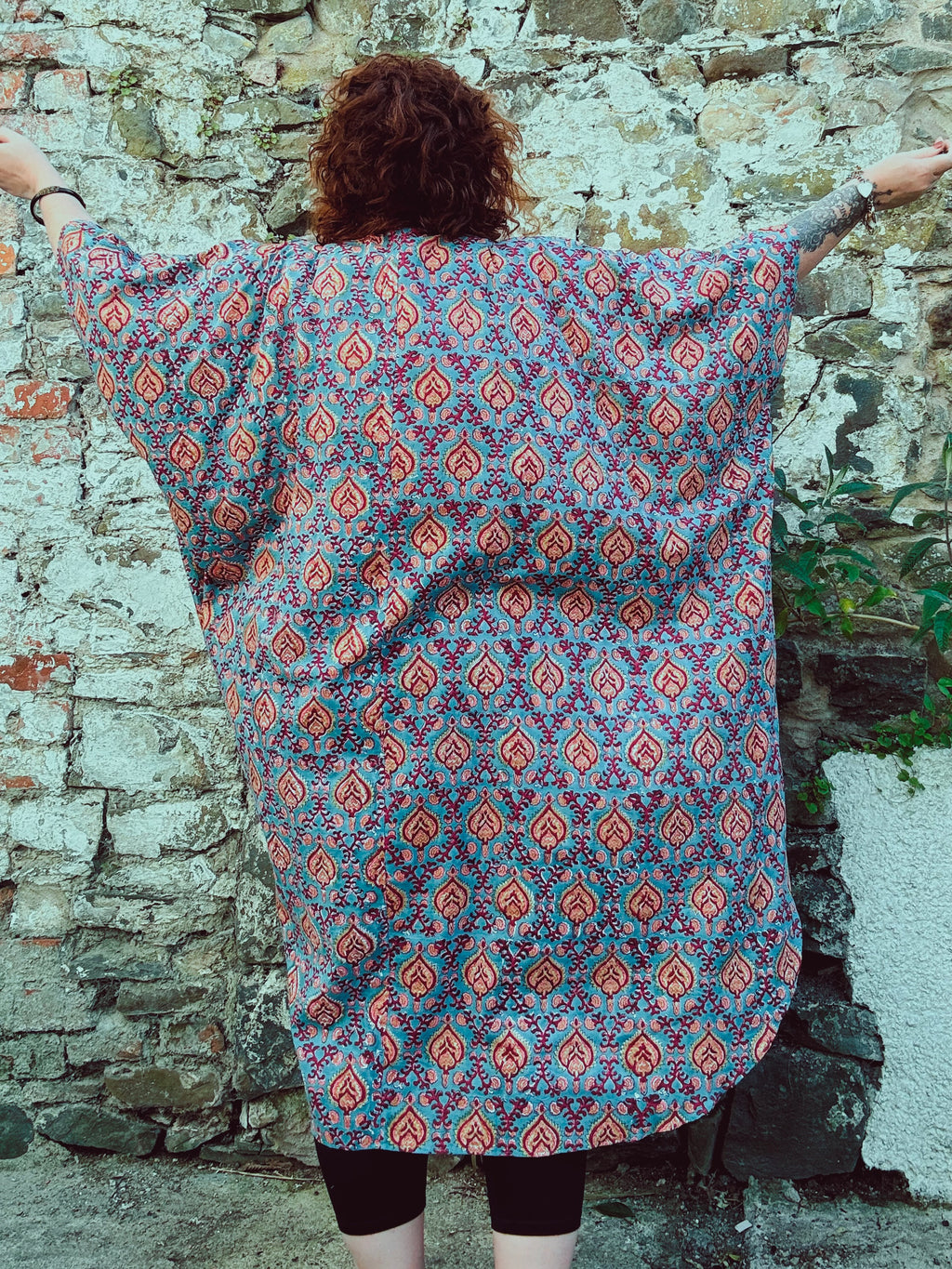 Heart Crafter Block Print & Embroidered Kaftan