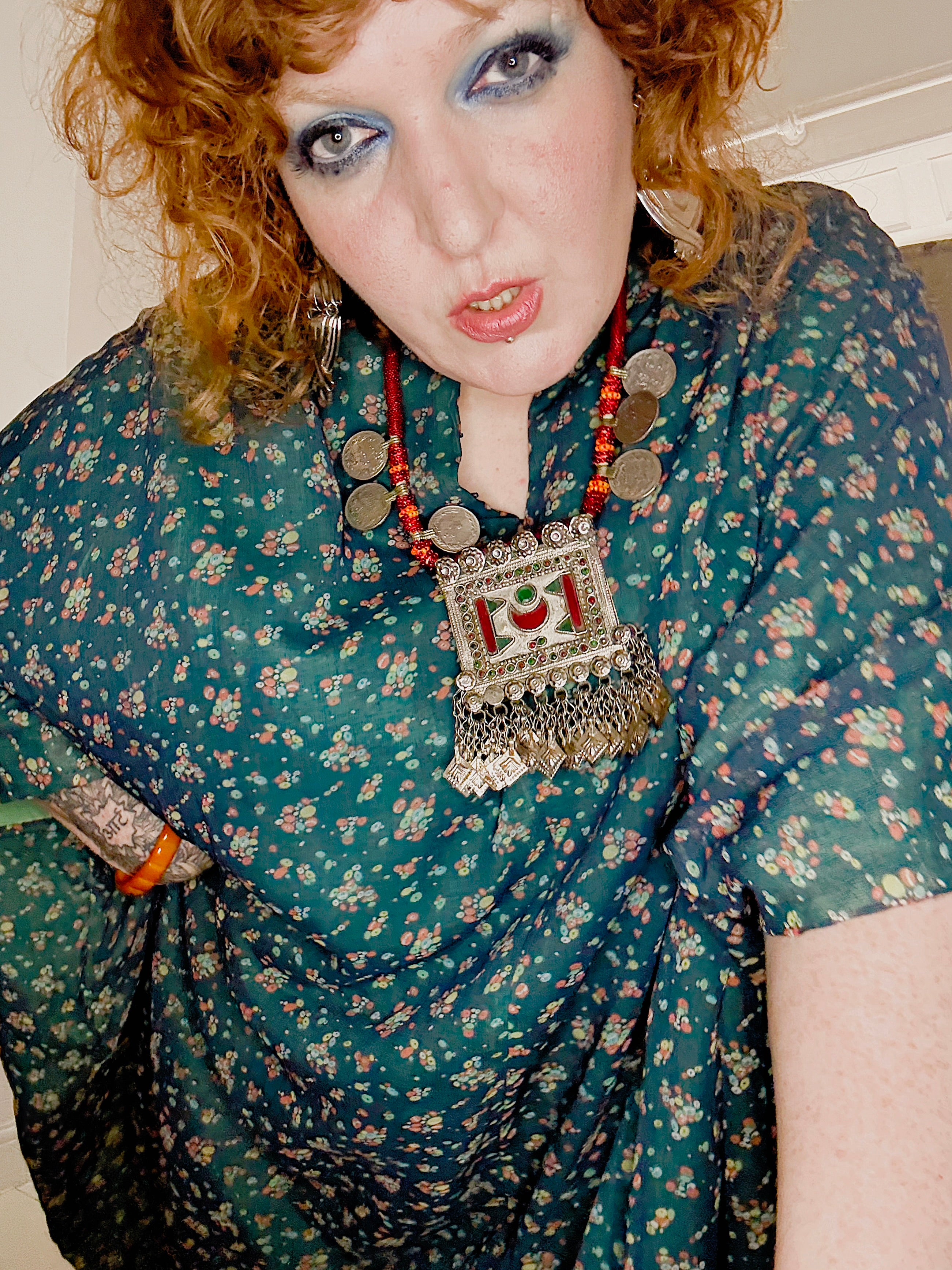 Vintage Afghan Kuchi Tribal Amulet necklace