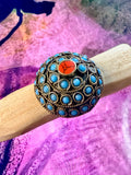 Vintage Tribal Kuchi Dome Ring- Uk Size R