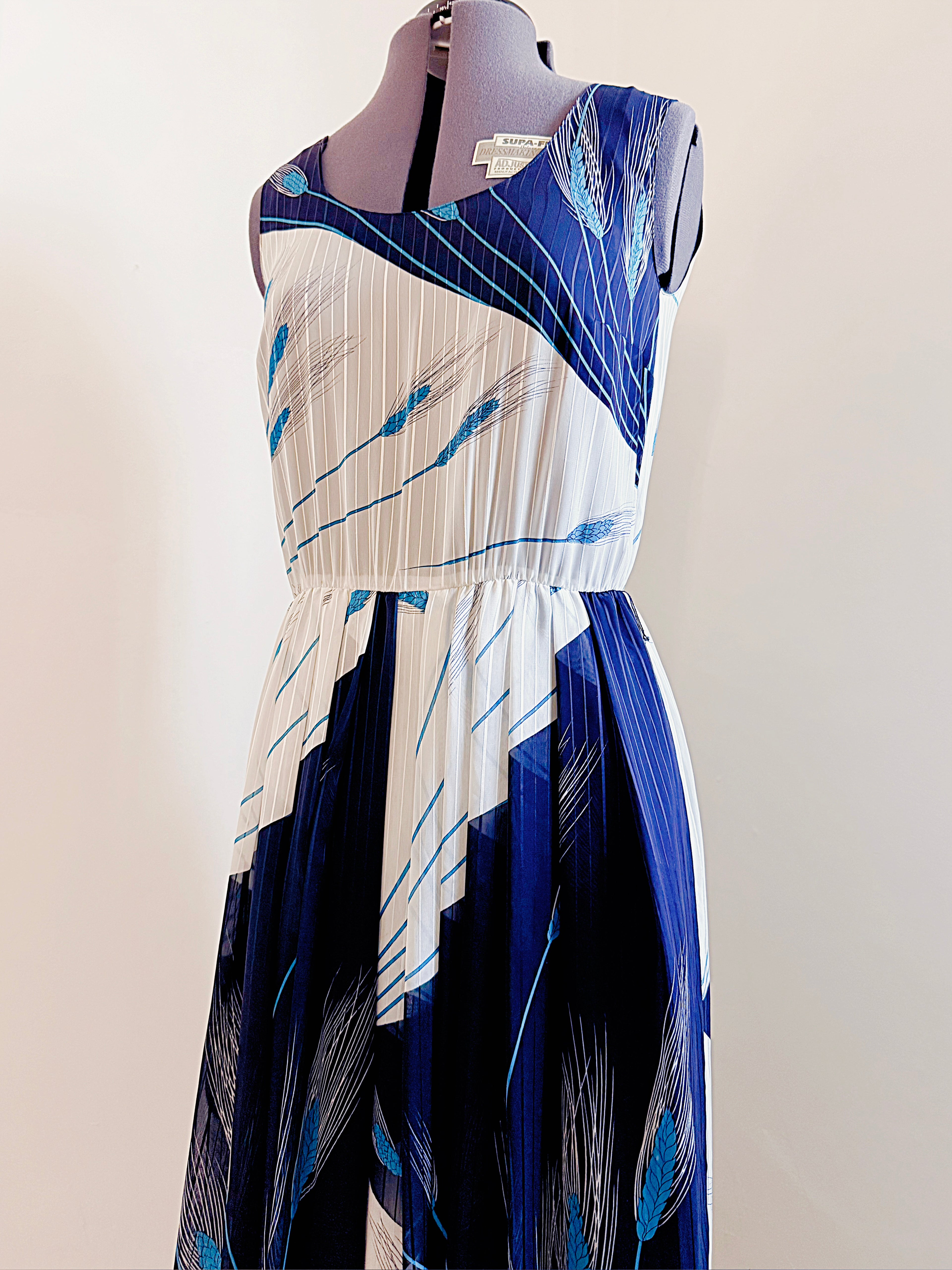 80s Quirky Wheat Dress