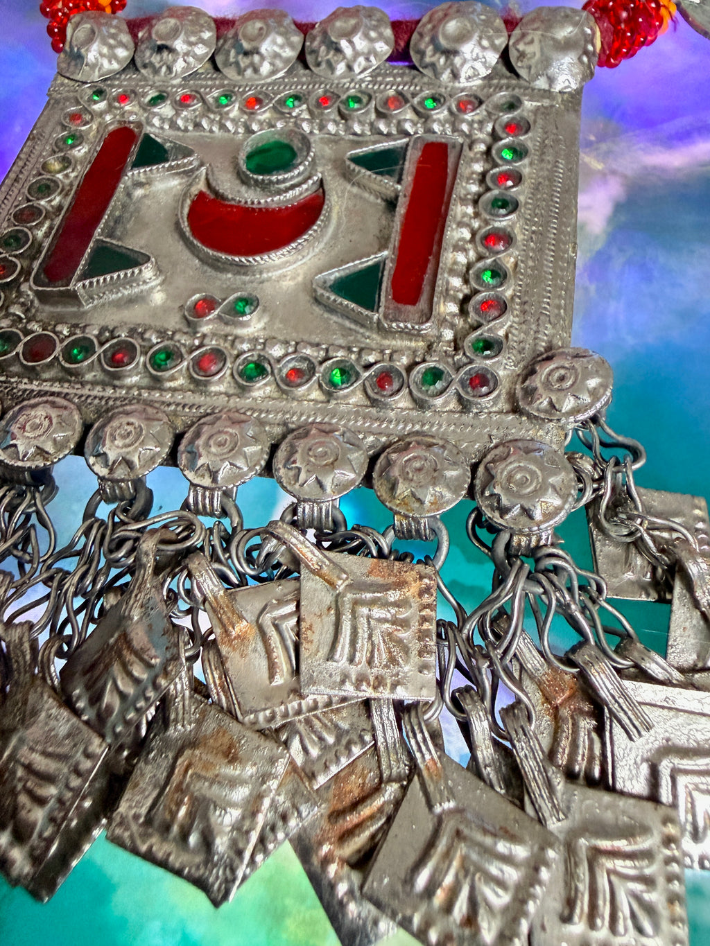 Vintage Afghan Kuchi Tribal Amulet necklace