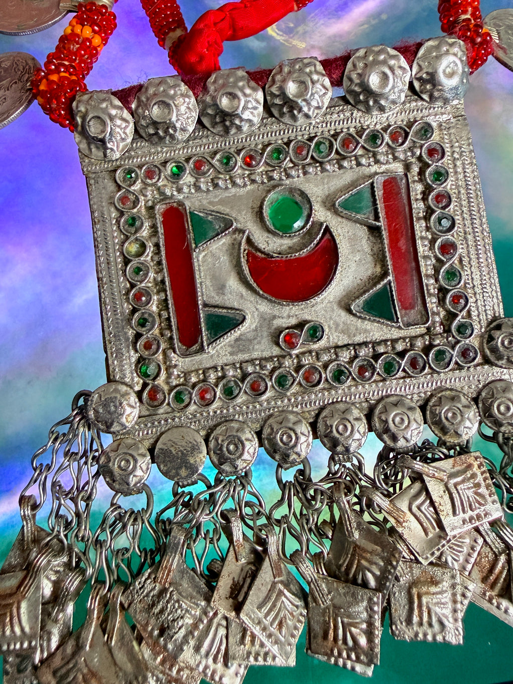 Vintage Afghan Kuchi Tribal Amulet necklace
