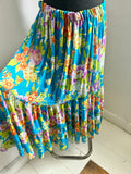 Vintage Floral Tiered Maxi Skirt