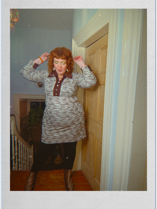 70s Collared Shift Dress