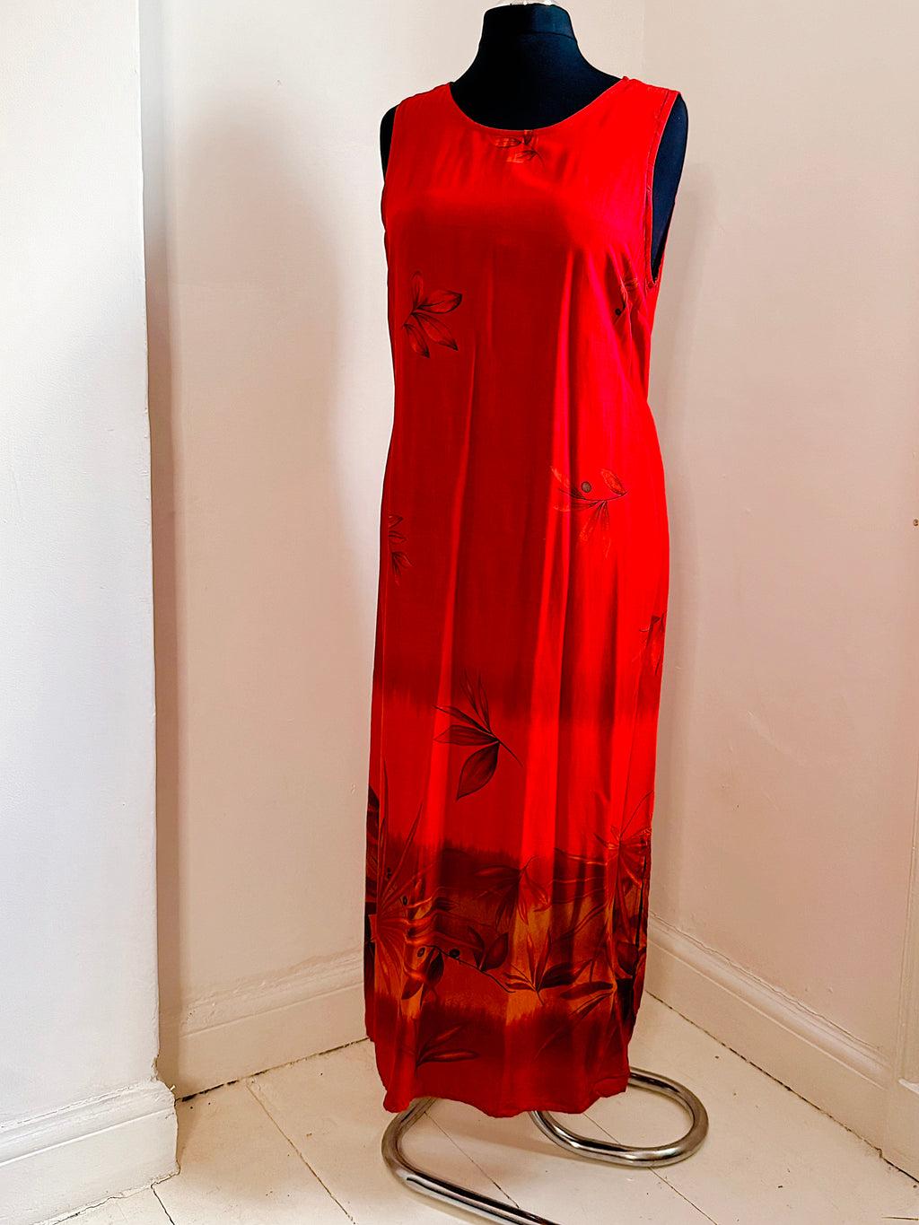 90s Vintage Red Hot Summer Dress