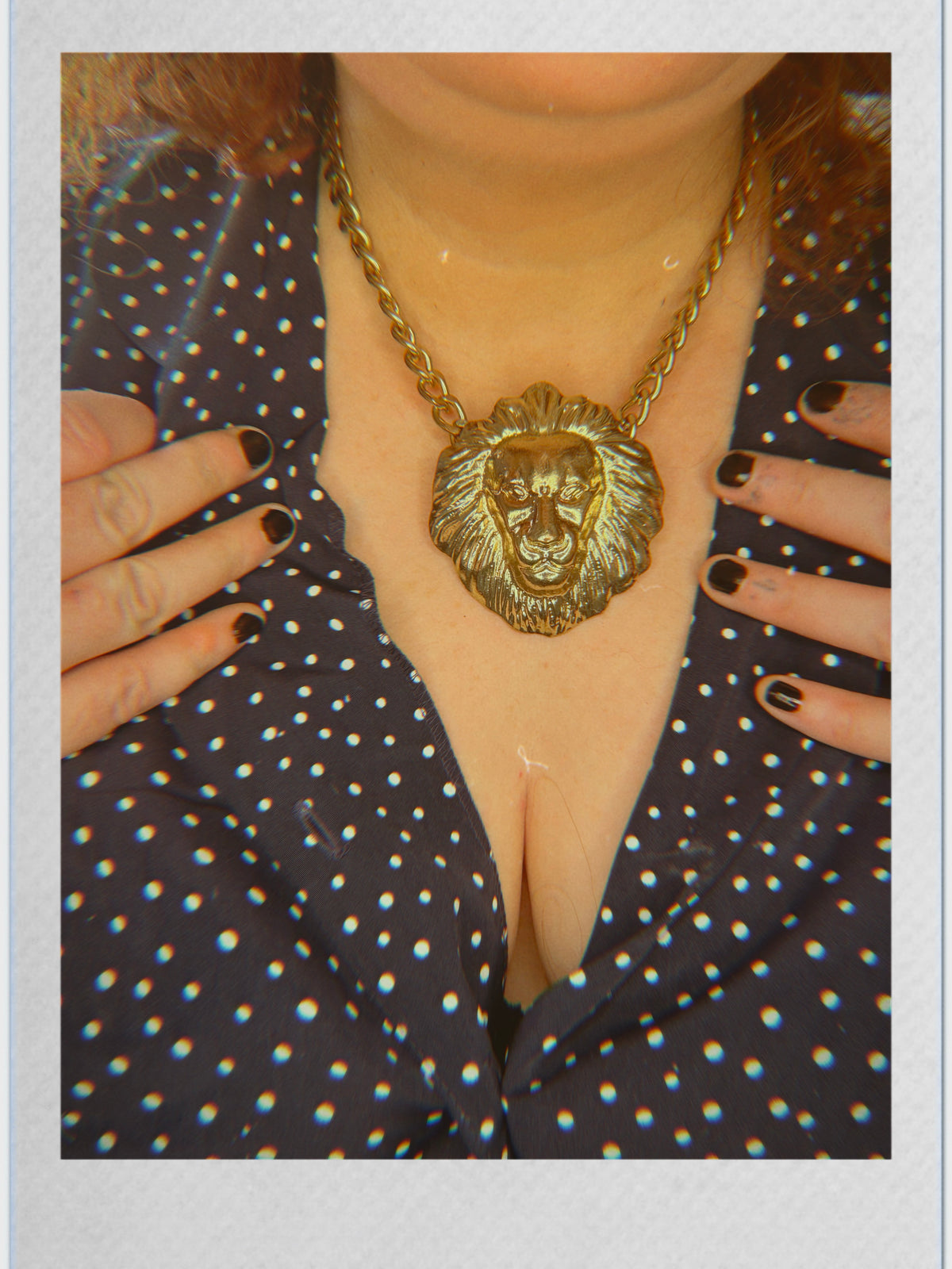 Vintage 1980s/90s Chunky Lion Head Statement Necklace