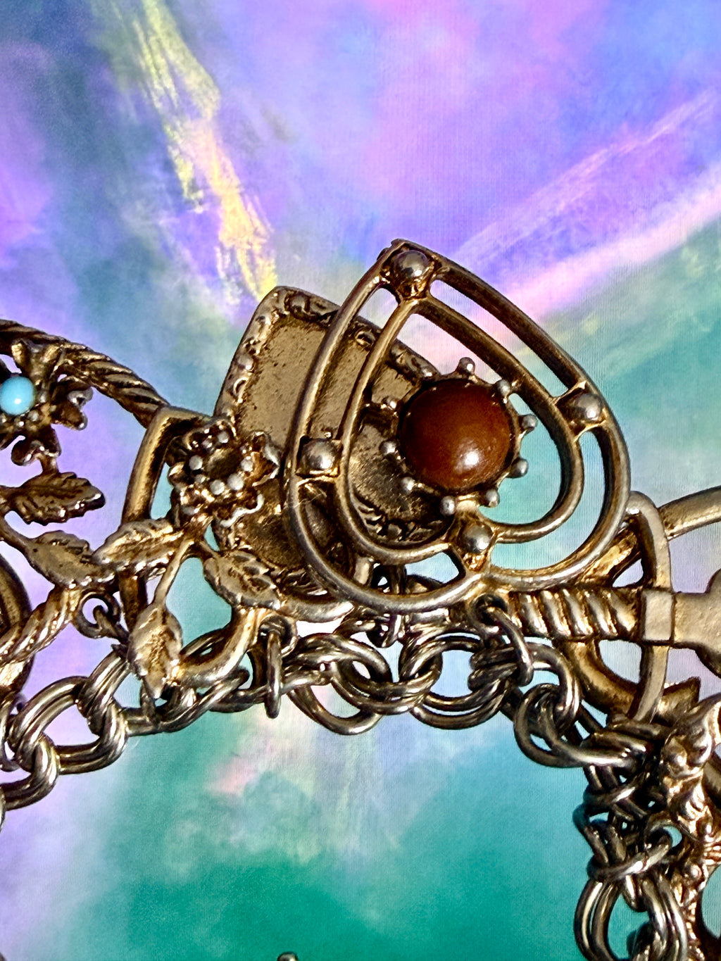 Vintage mid-century sweetheart charm bracelet