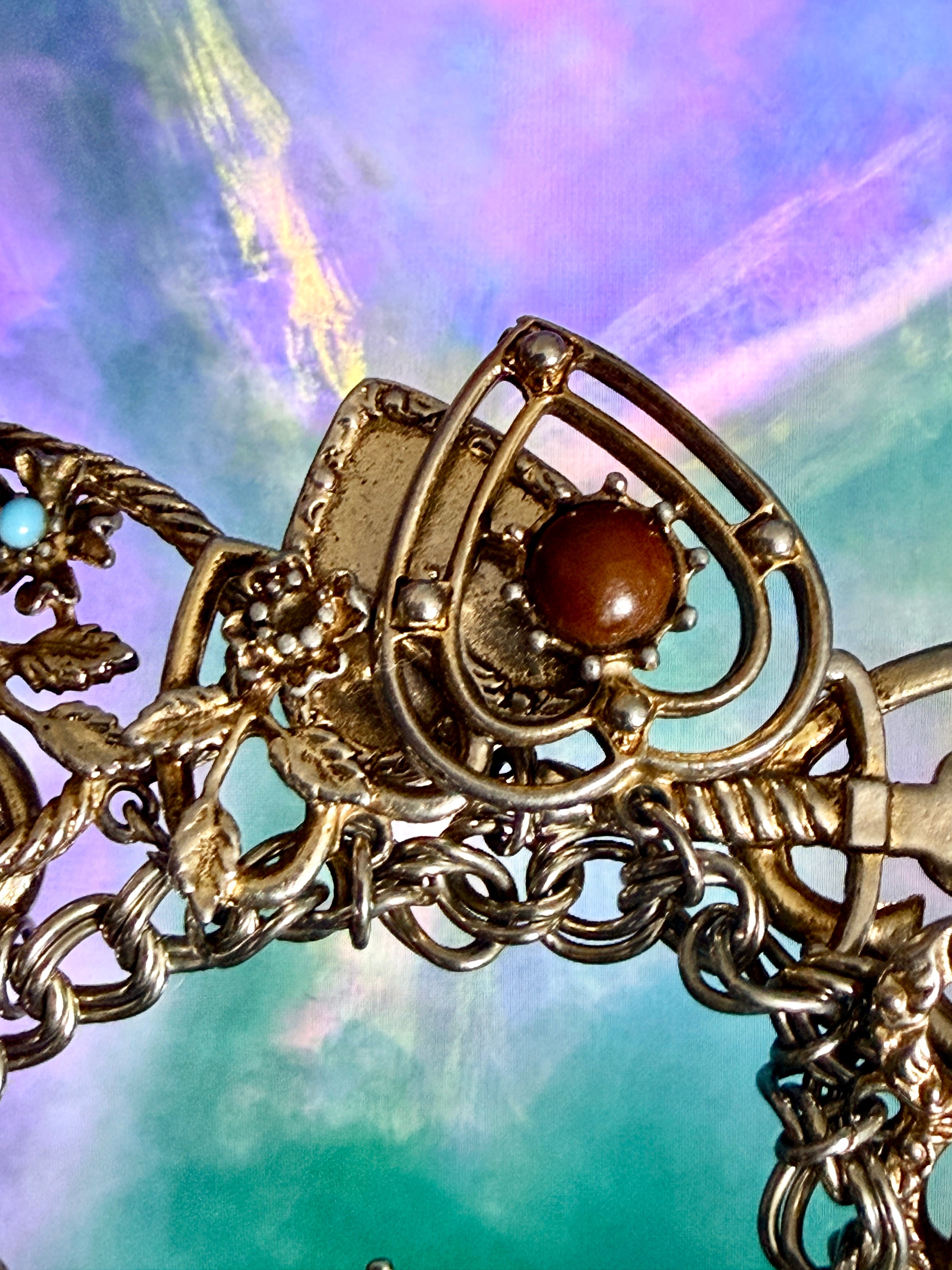 Vintage mid-century sweetheart charm bracelet