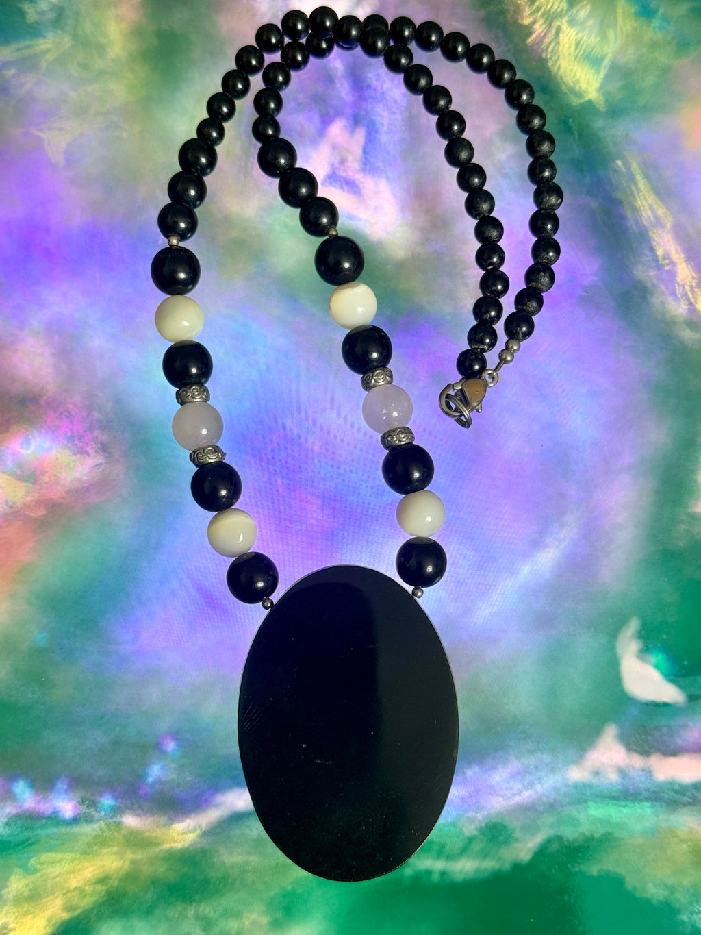 Vintage 80s Lee Sands Orchid Necklace