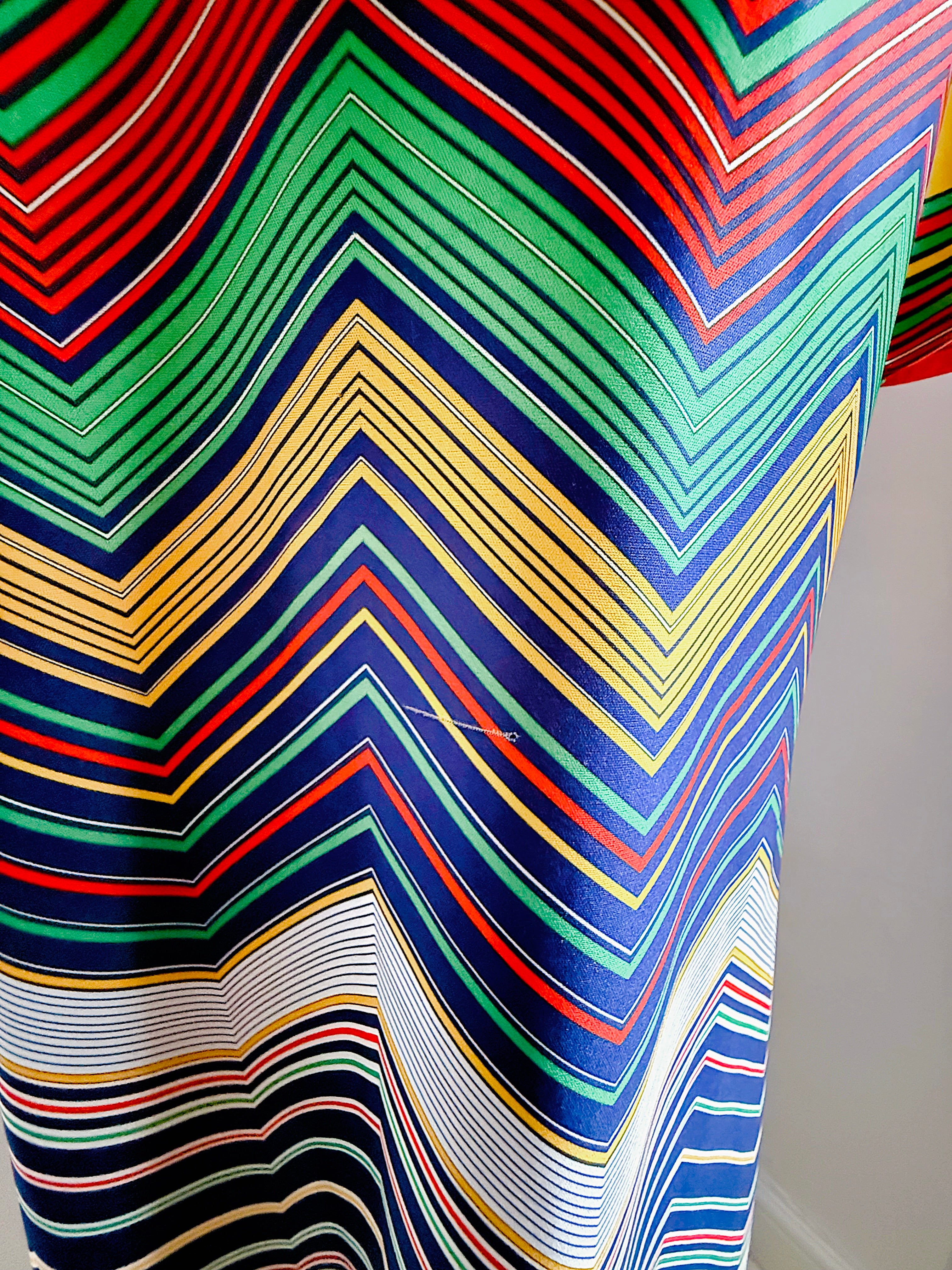 Vintage Colourful Chevron Dress