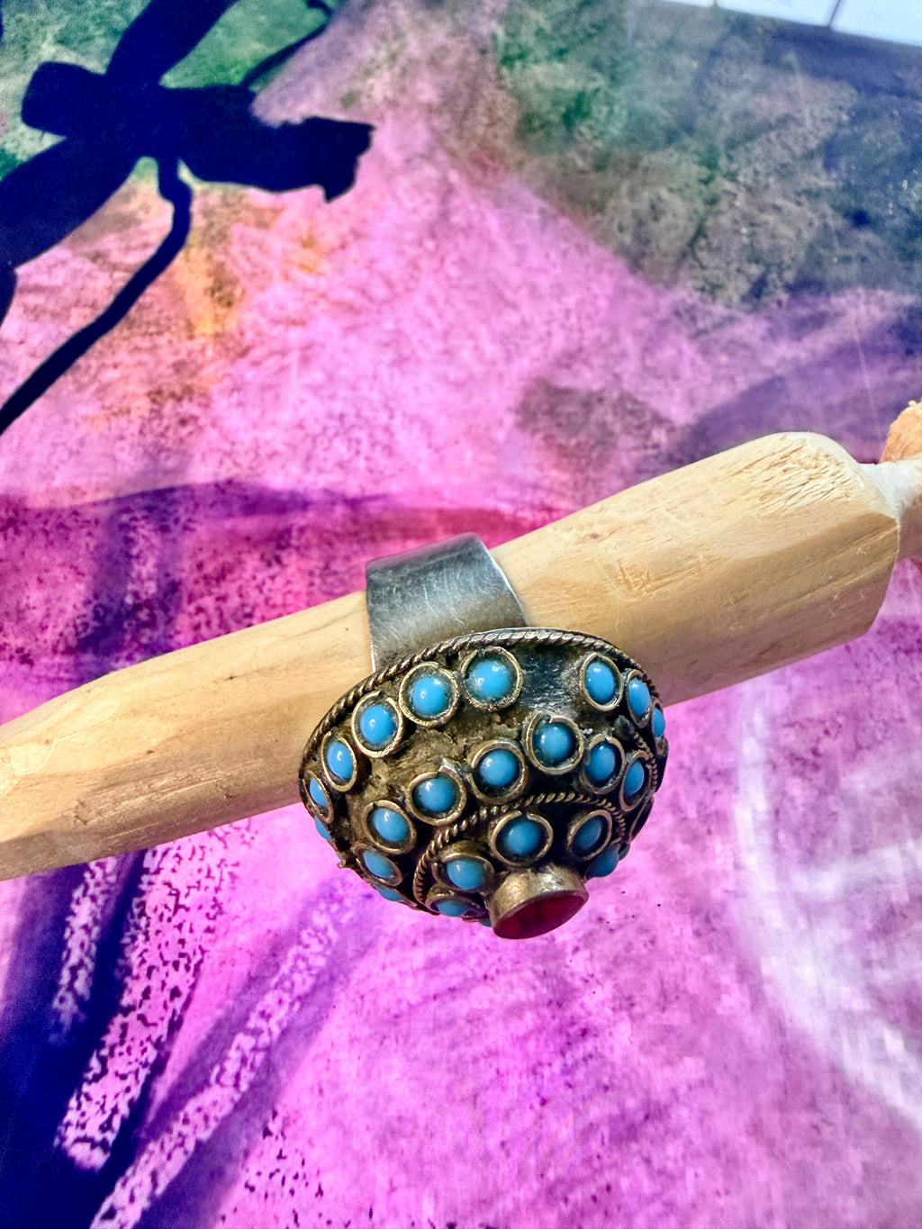 Vintage Tribal Kuchi Dome Ring- Uk Size R