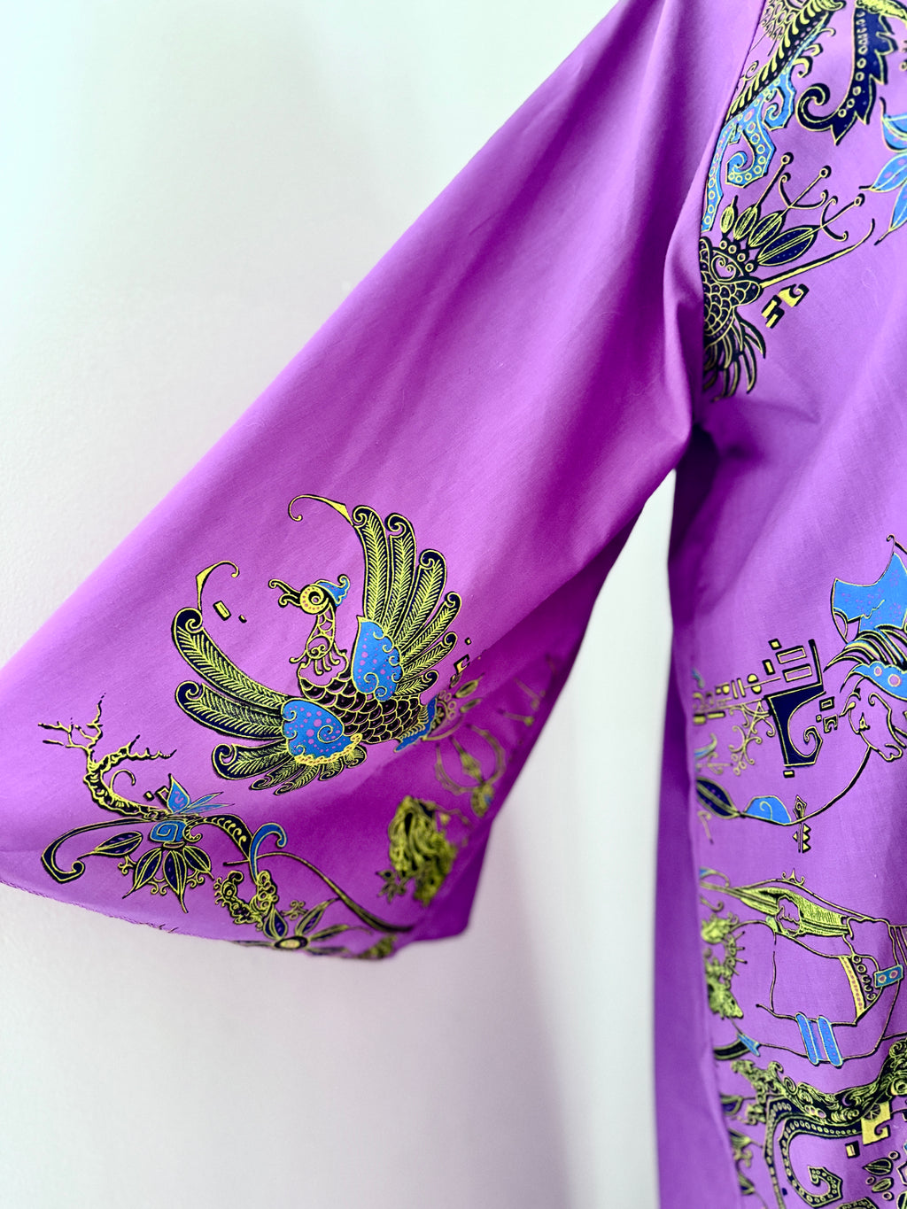 70’s Batik Purple Printed Kaftan