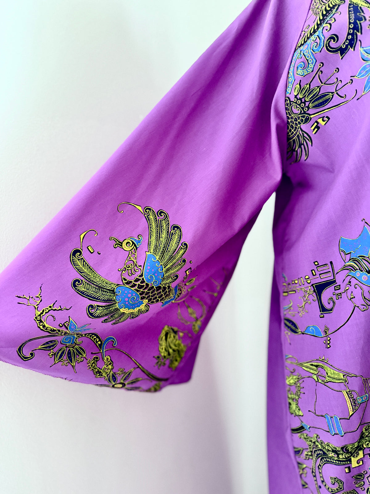 70’s Batik Purple Printed Kaftan