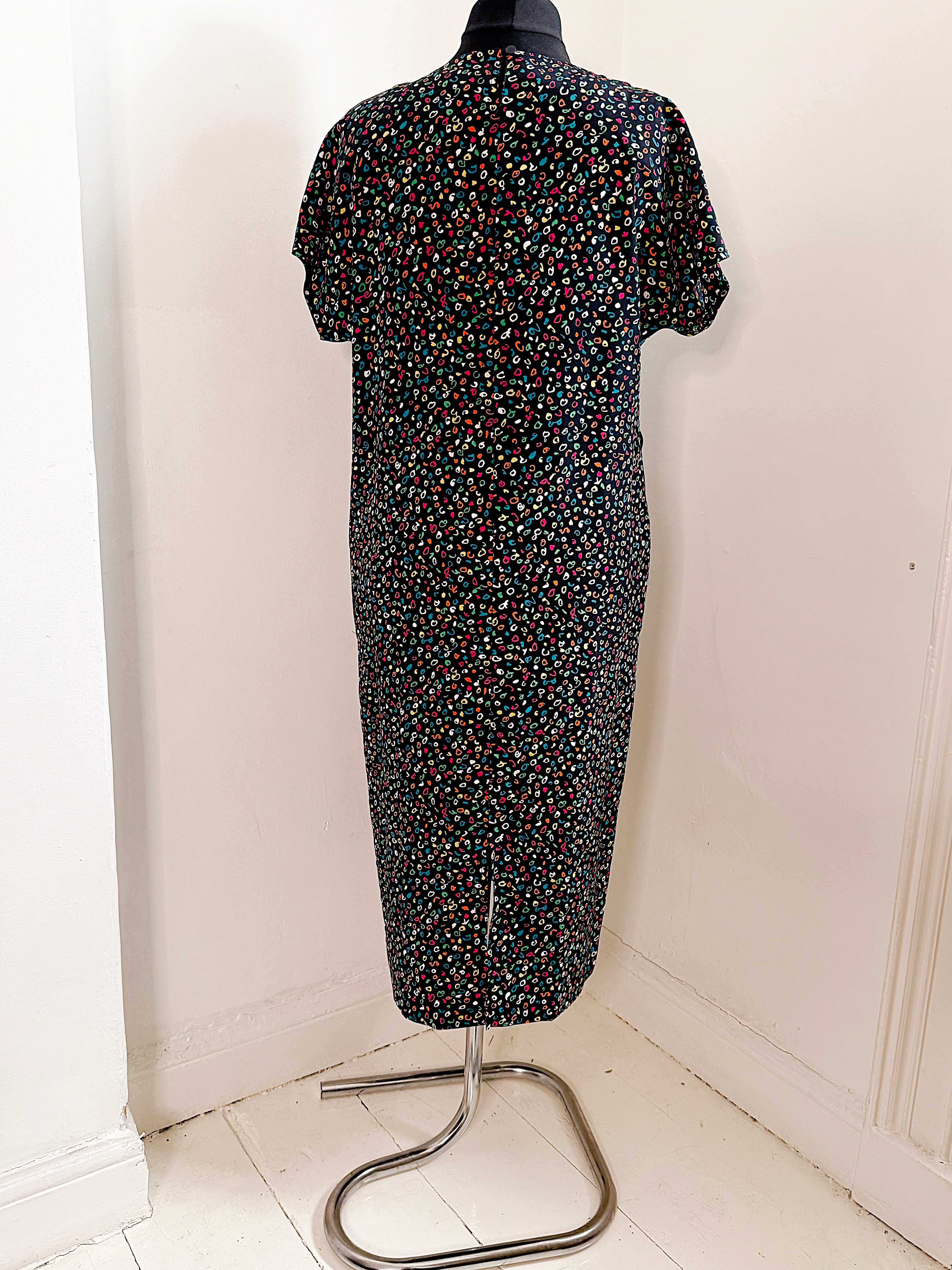 80s St Michael’s Colourful Confetti Shift Dress