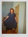 Vintage Navy Polka Dot Two Piece