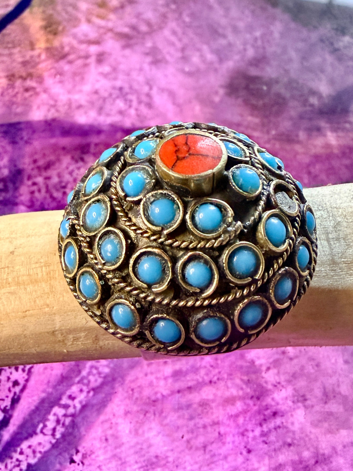 Vintage Tribal Kuchi Dome Ring- Uk Size R