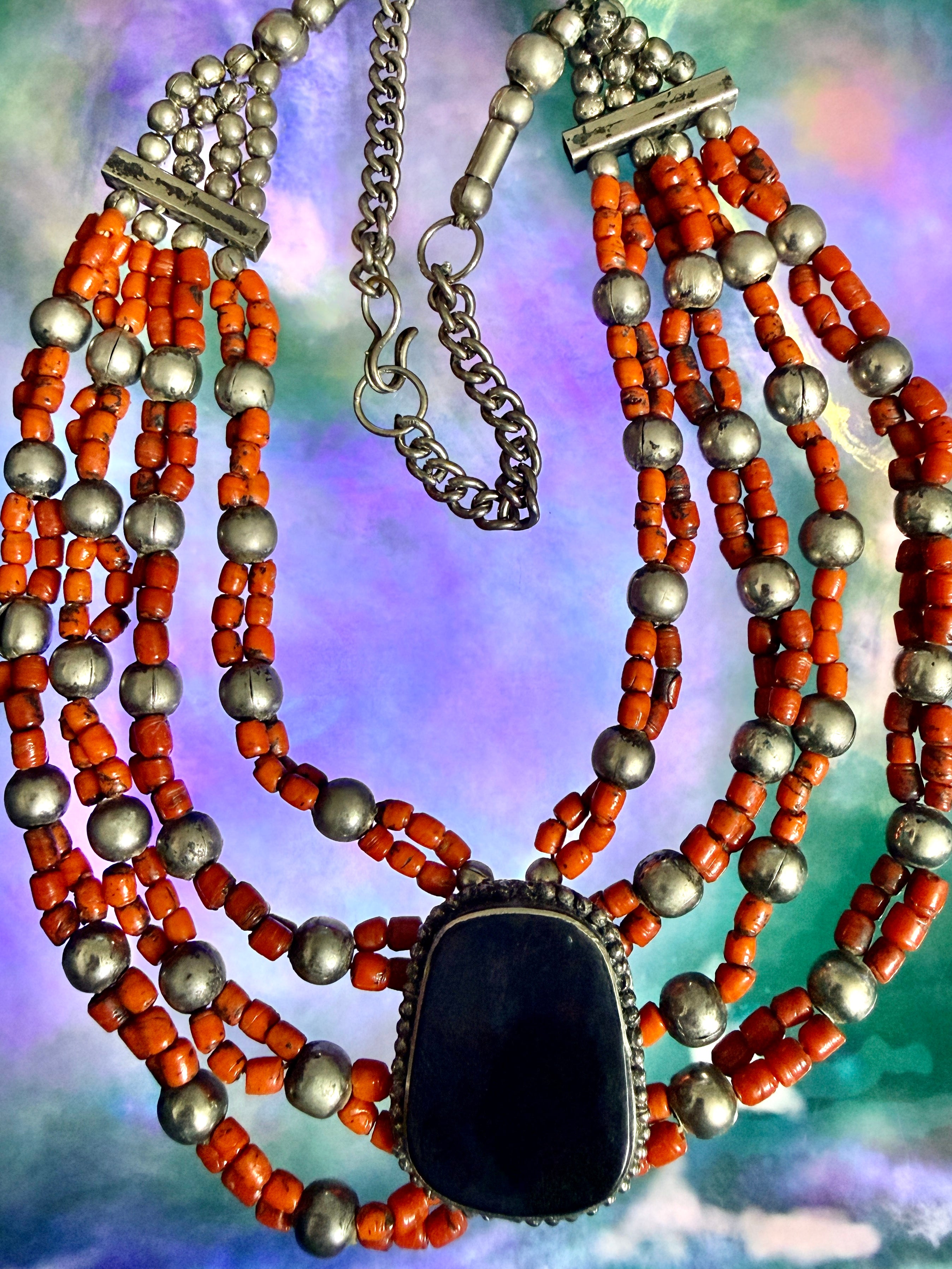 Vintage Tribal Statement Necklace