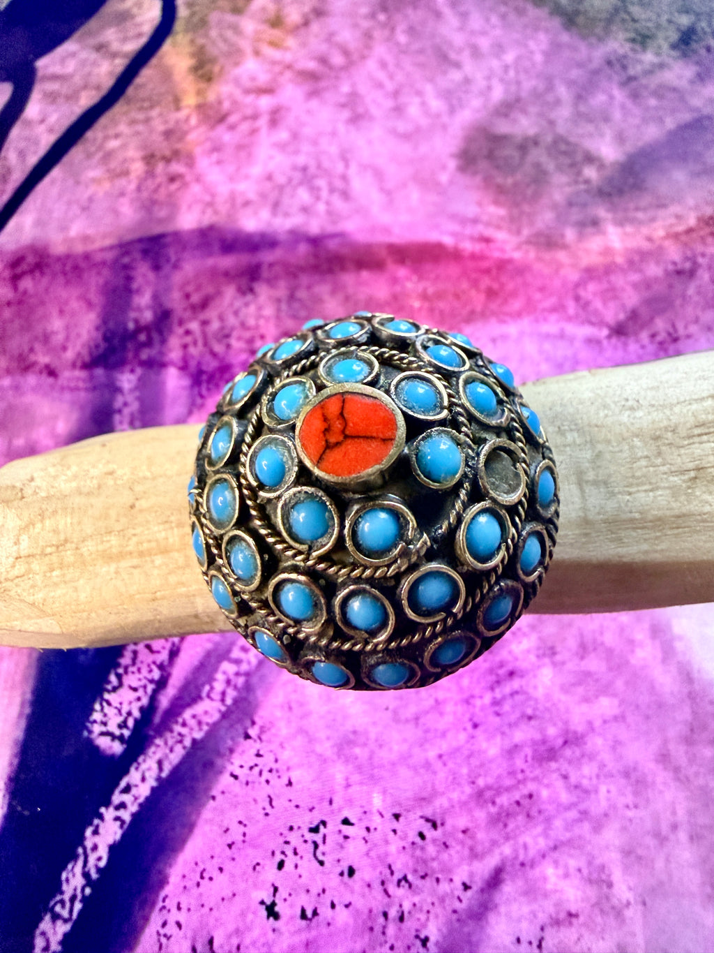 Vintage Tribal Kuchi Dome Ring- Uk Size R