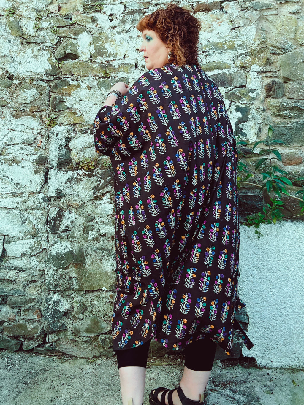 Dopamine Queen Block Print & Embroidered Kaftan