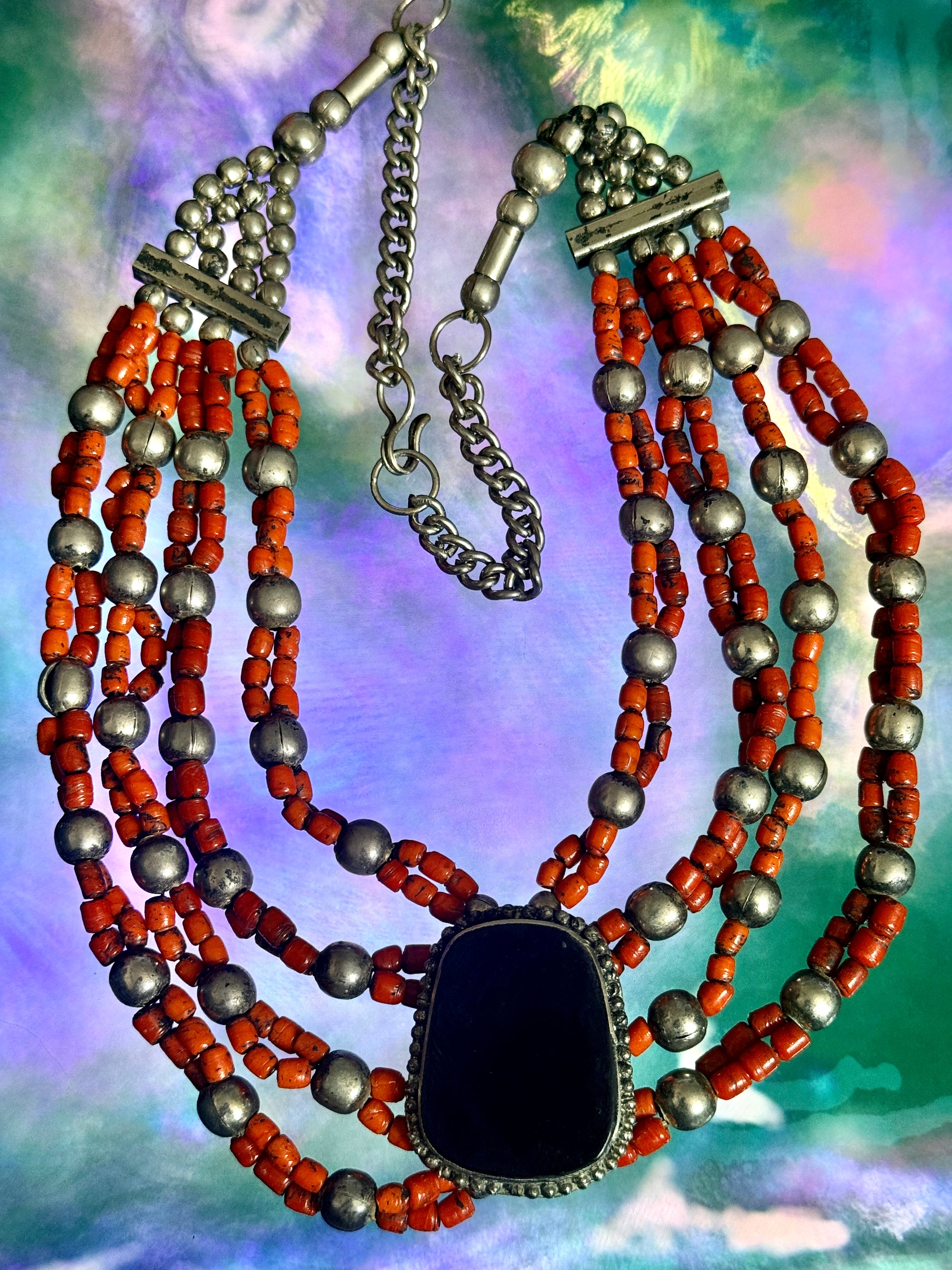 Vintage Tribal Statement Necklace