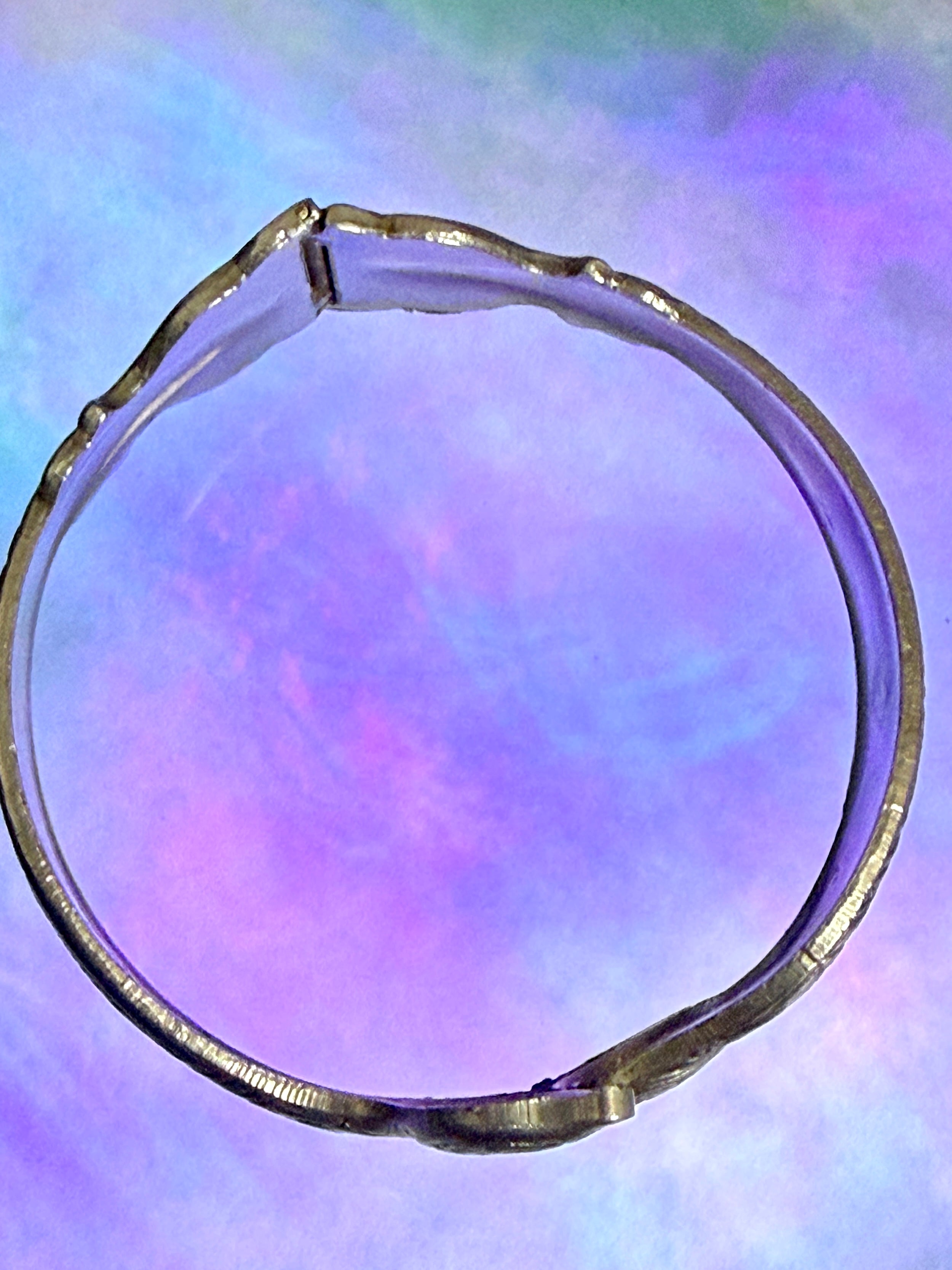 Vintage Silver-Tone Double Headed Snake Clamper Bracelet