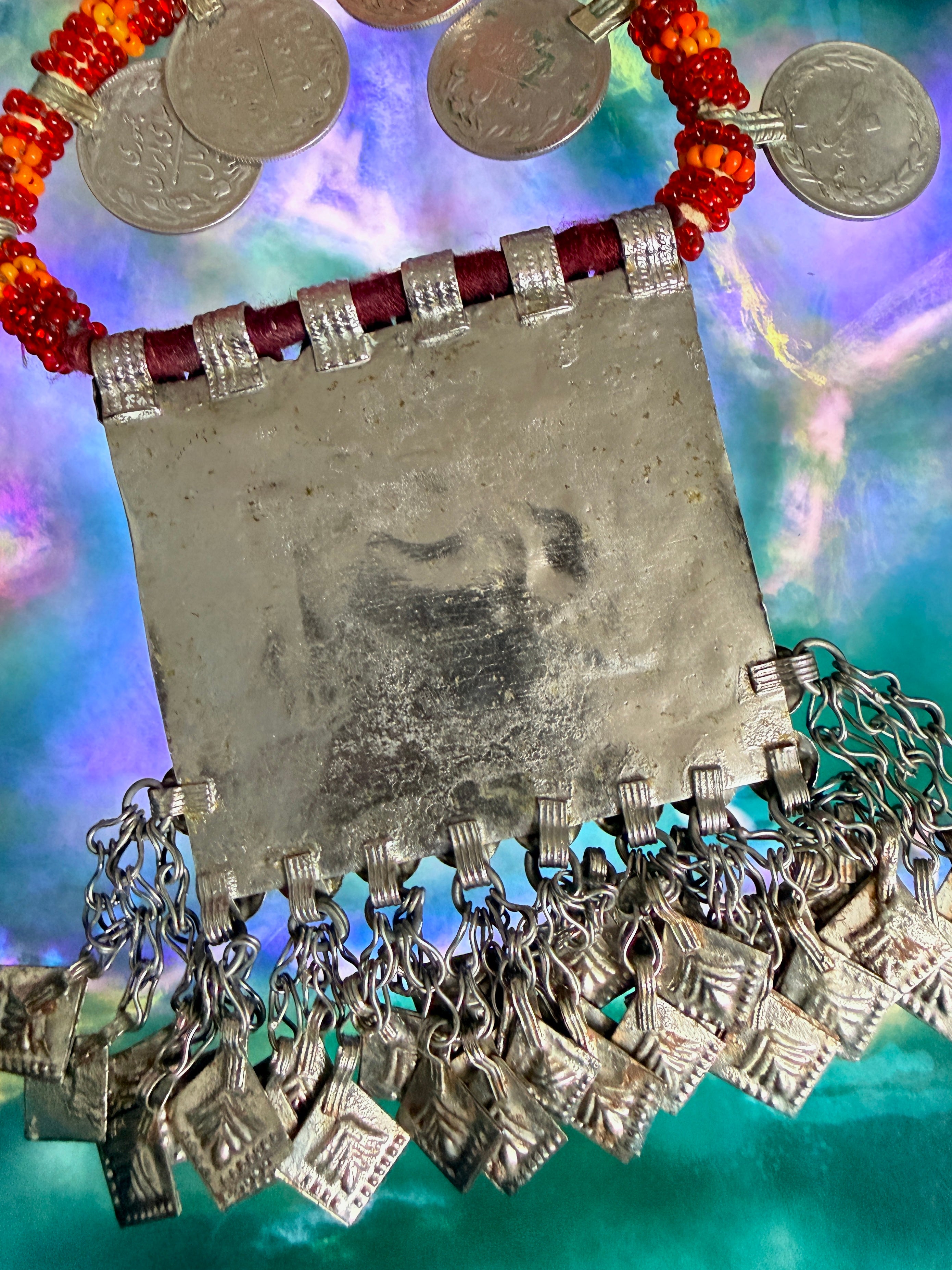 Vintage Afghan Kuchi Tribal Amulet necklace