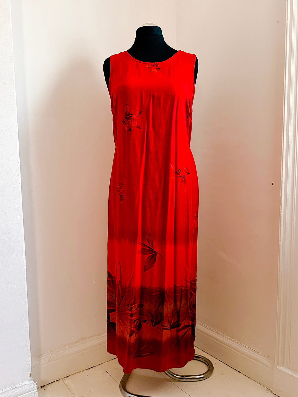 90s Vintage Red Hot Summer Dress