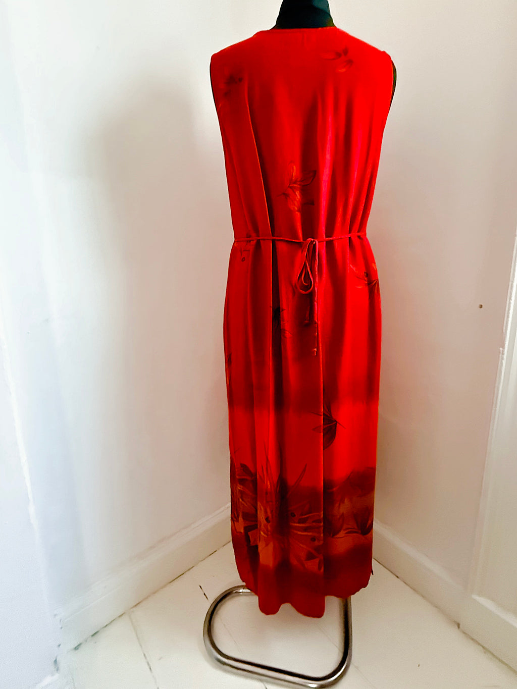 90s Vintage Red Hot Summer Dress