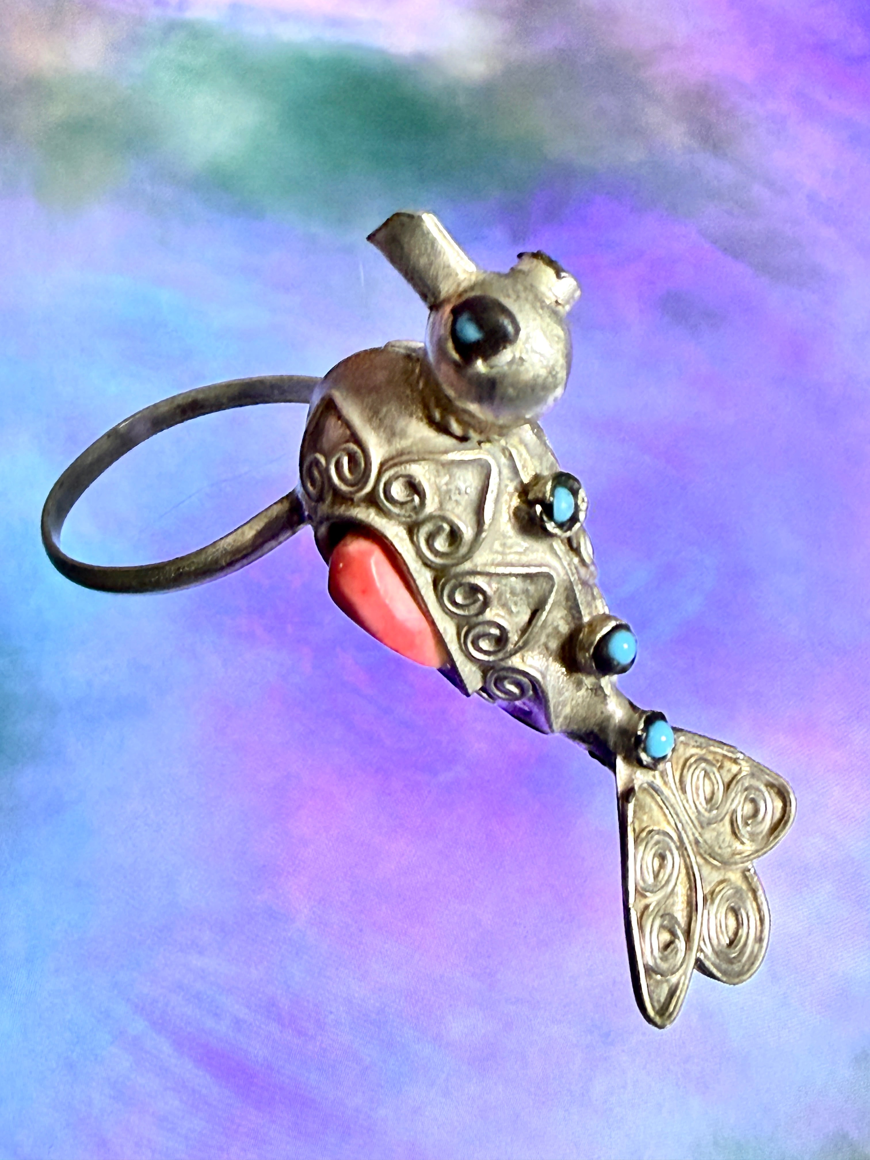 Vintage Kuchi Tribal Bird Statement Ring
