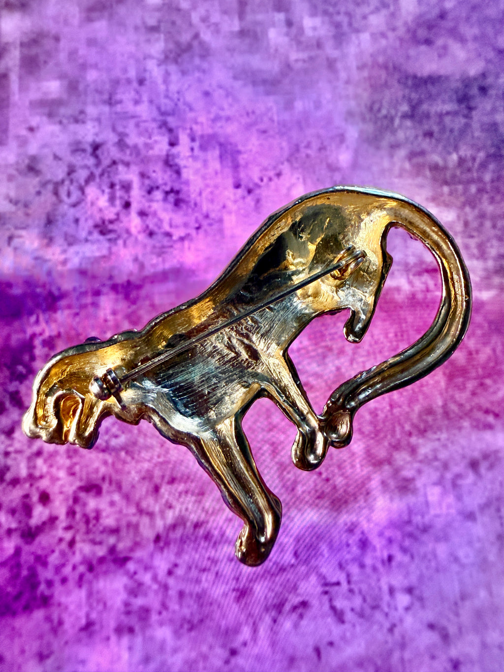 Vintage 1980s/90s Spotted Leopard Brooch