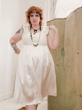 Vintage handmade cream satin dress.