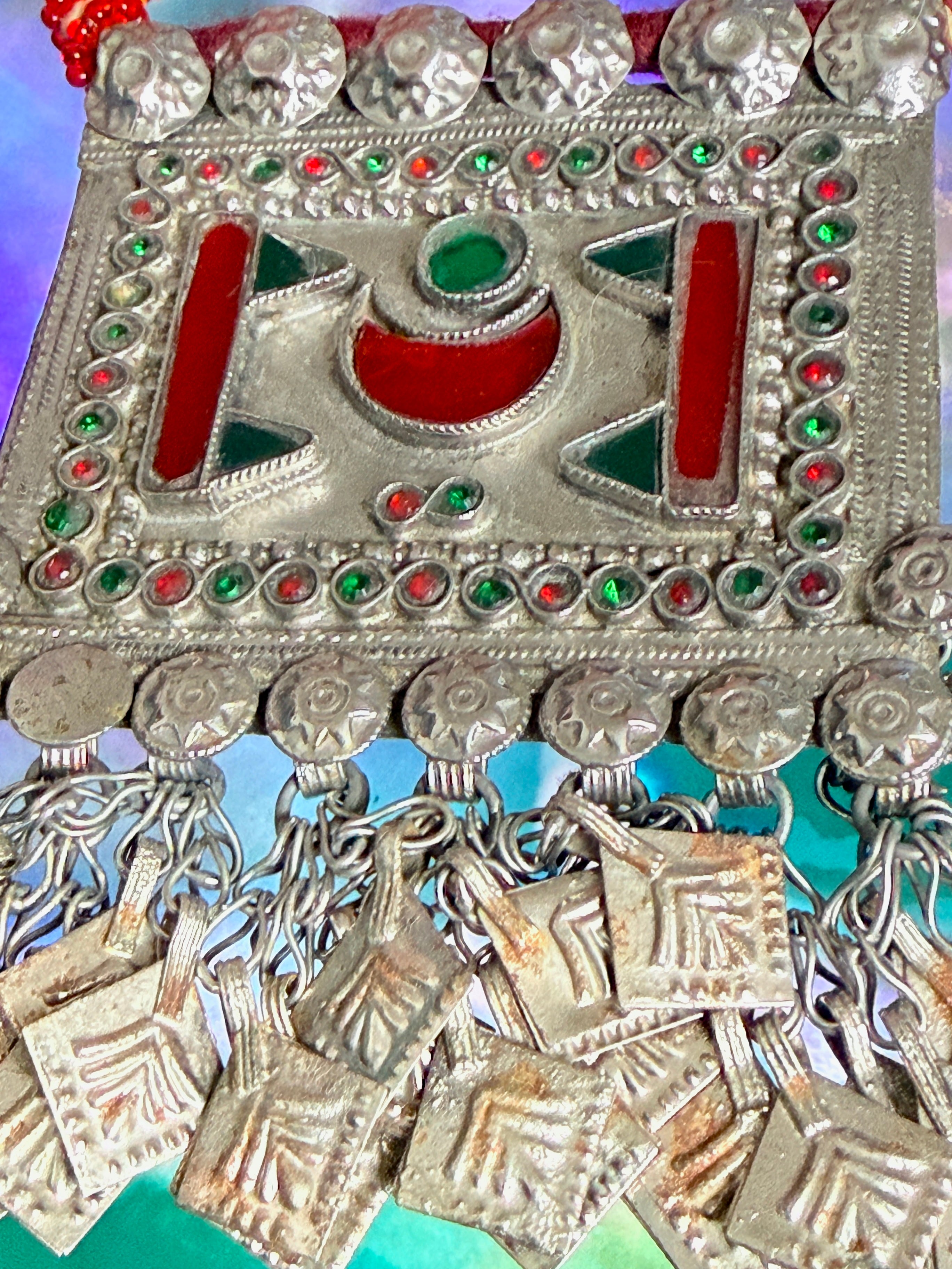 Vintage Afghan Kuchi Tribal Amulet necklace