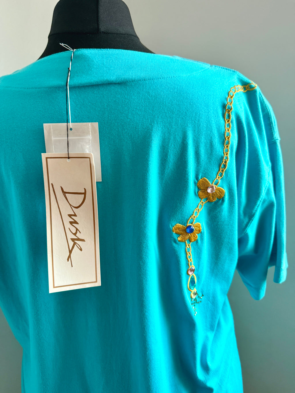 80s Embellished Bling Tshirt with Tags