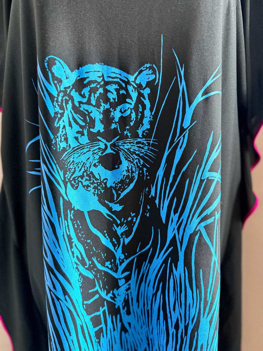 Vintage Semi Sheer Kaftan with Tiger Print