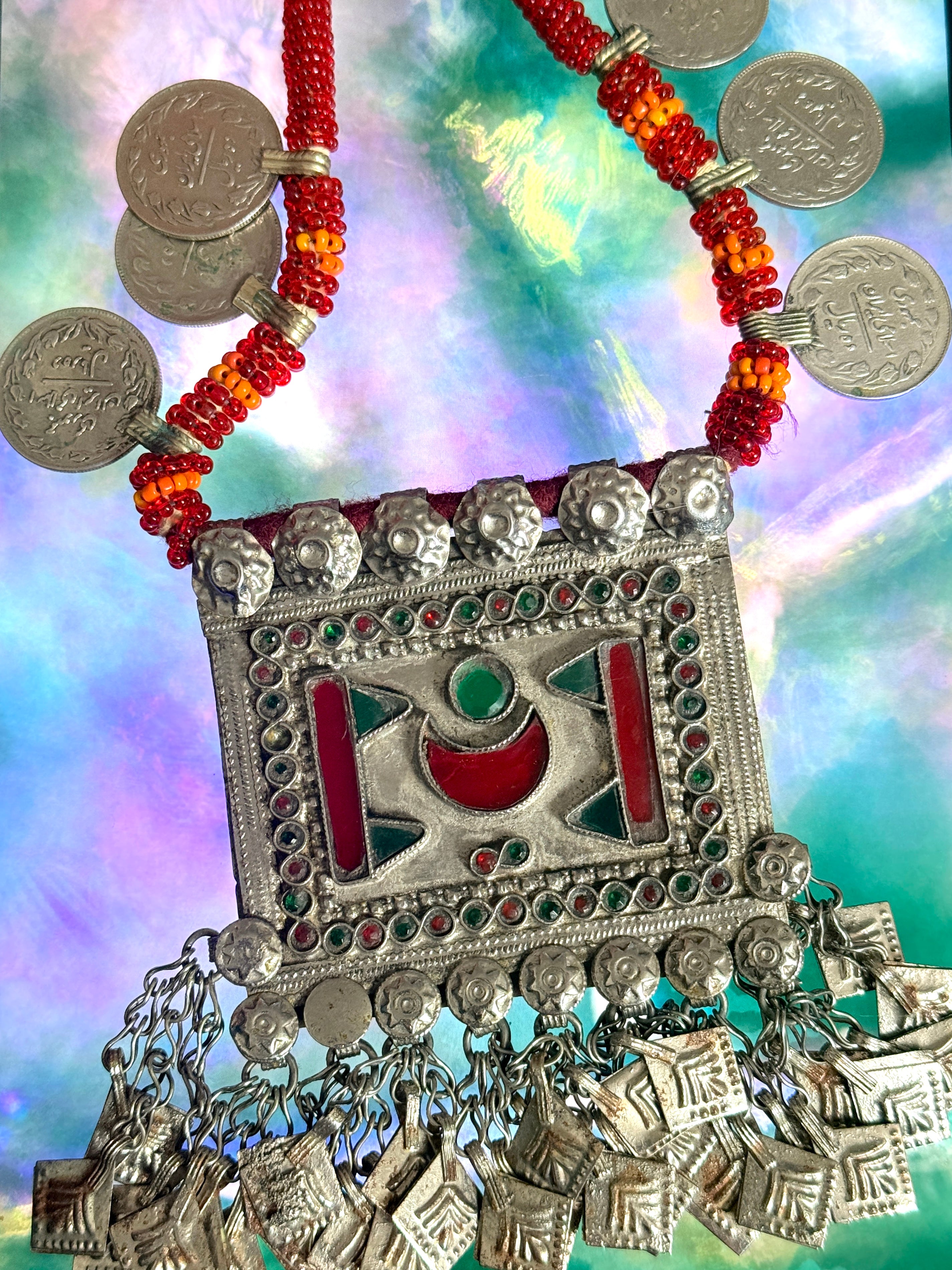 Vintage Afghan Kuchi Tribal Amulet necklace