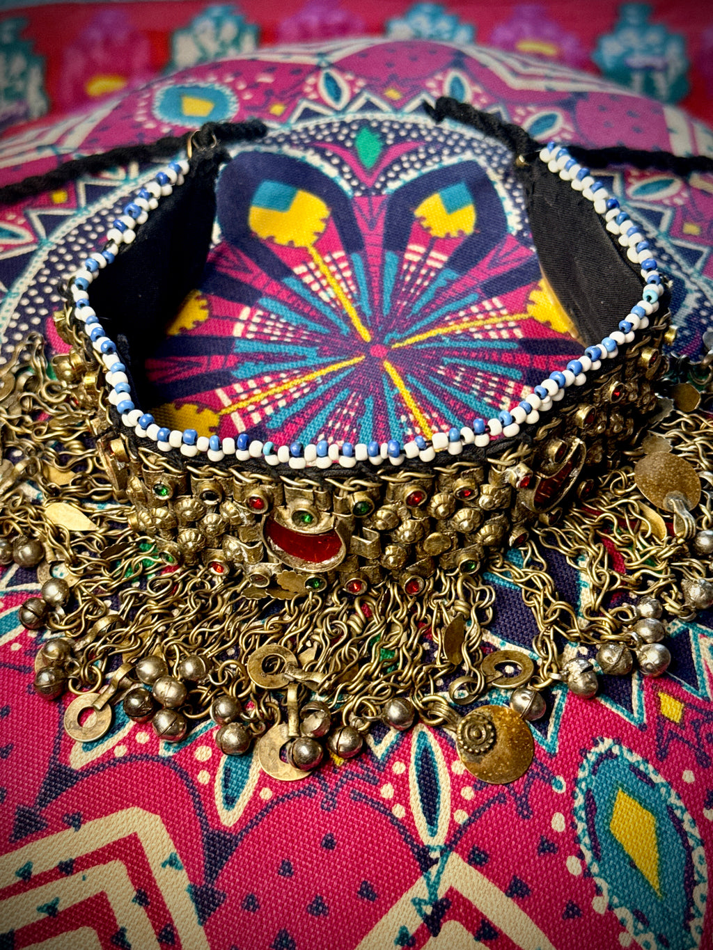 Vintage Kuchi Tribal Choker Necklace