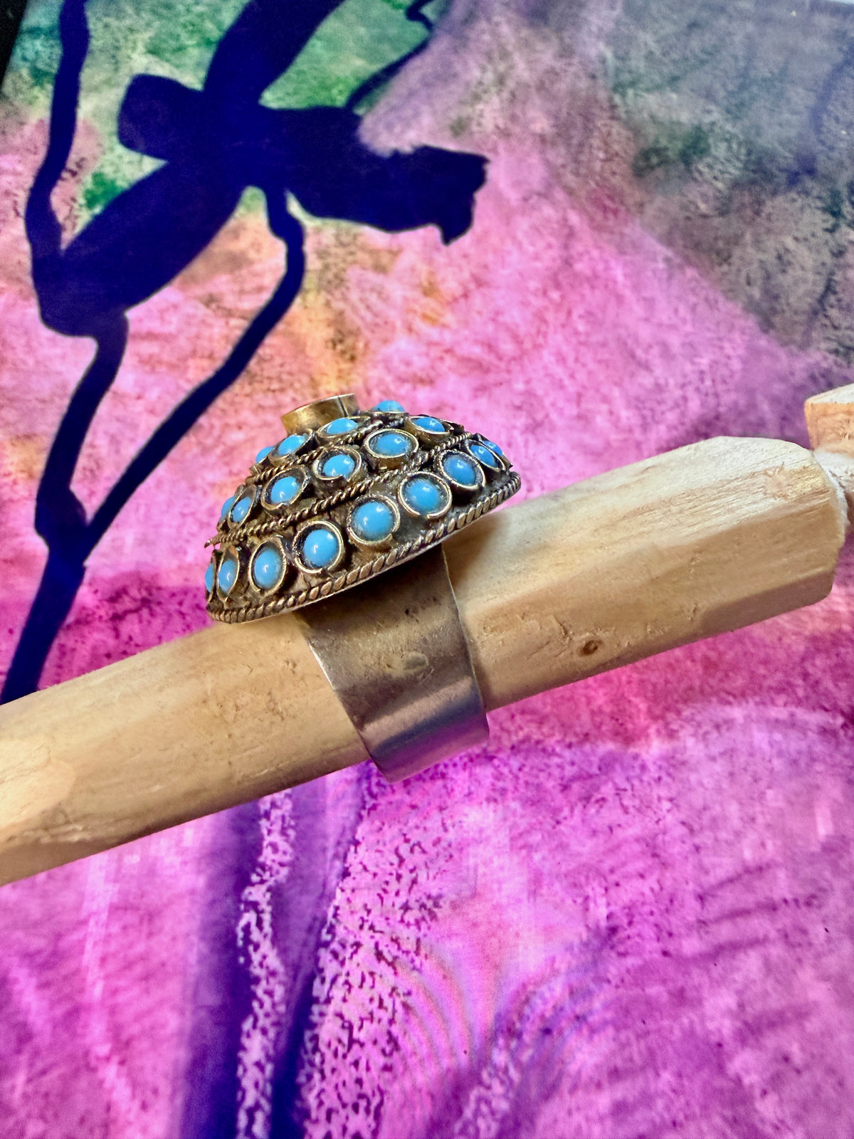 Vintage Tribal Kuchi Dome Ring- Uk Size R
