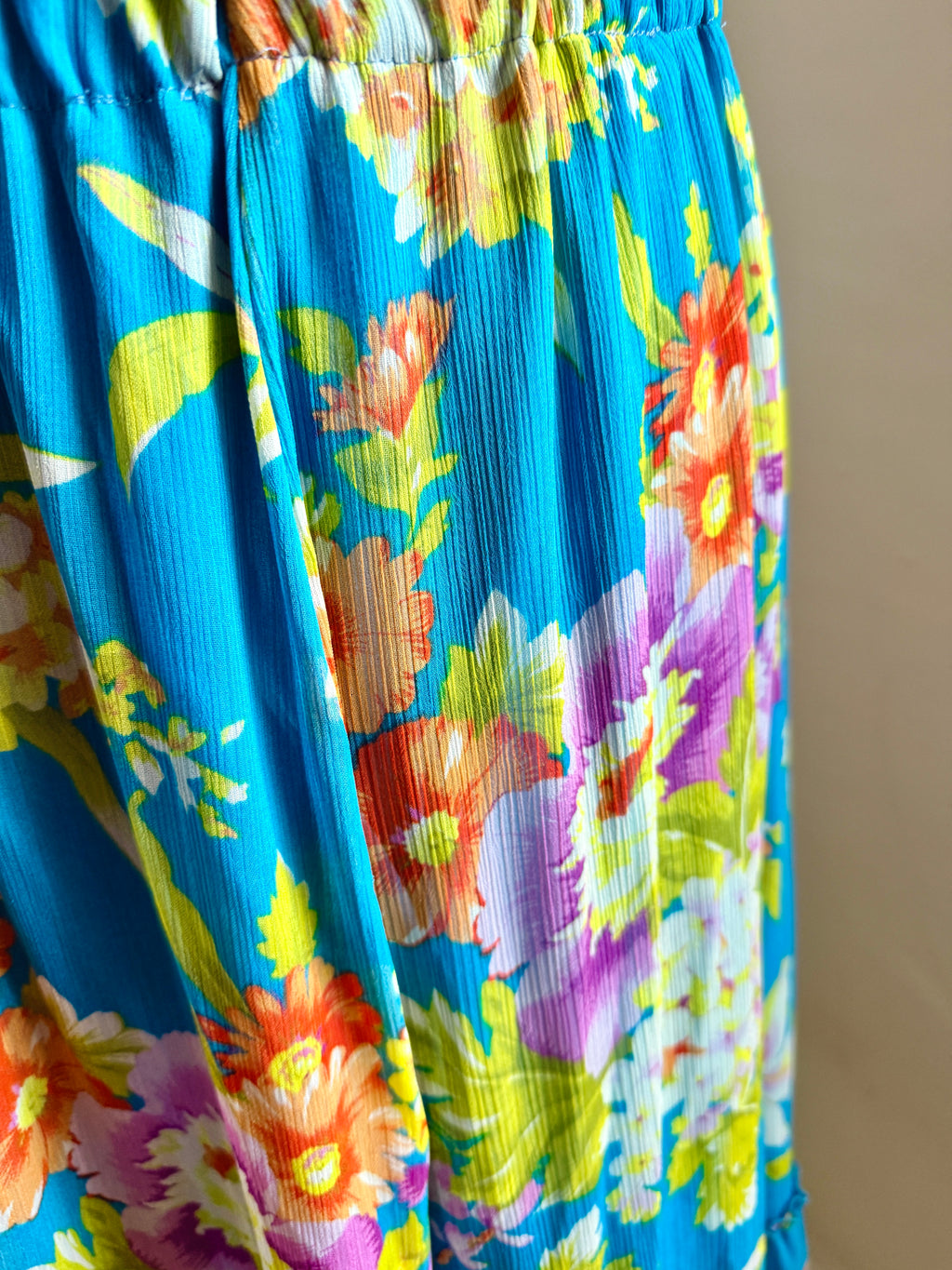Vintage Floral Tiered Maxi Skirt