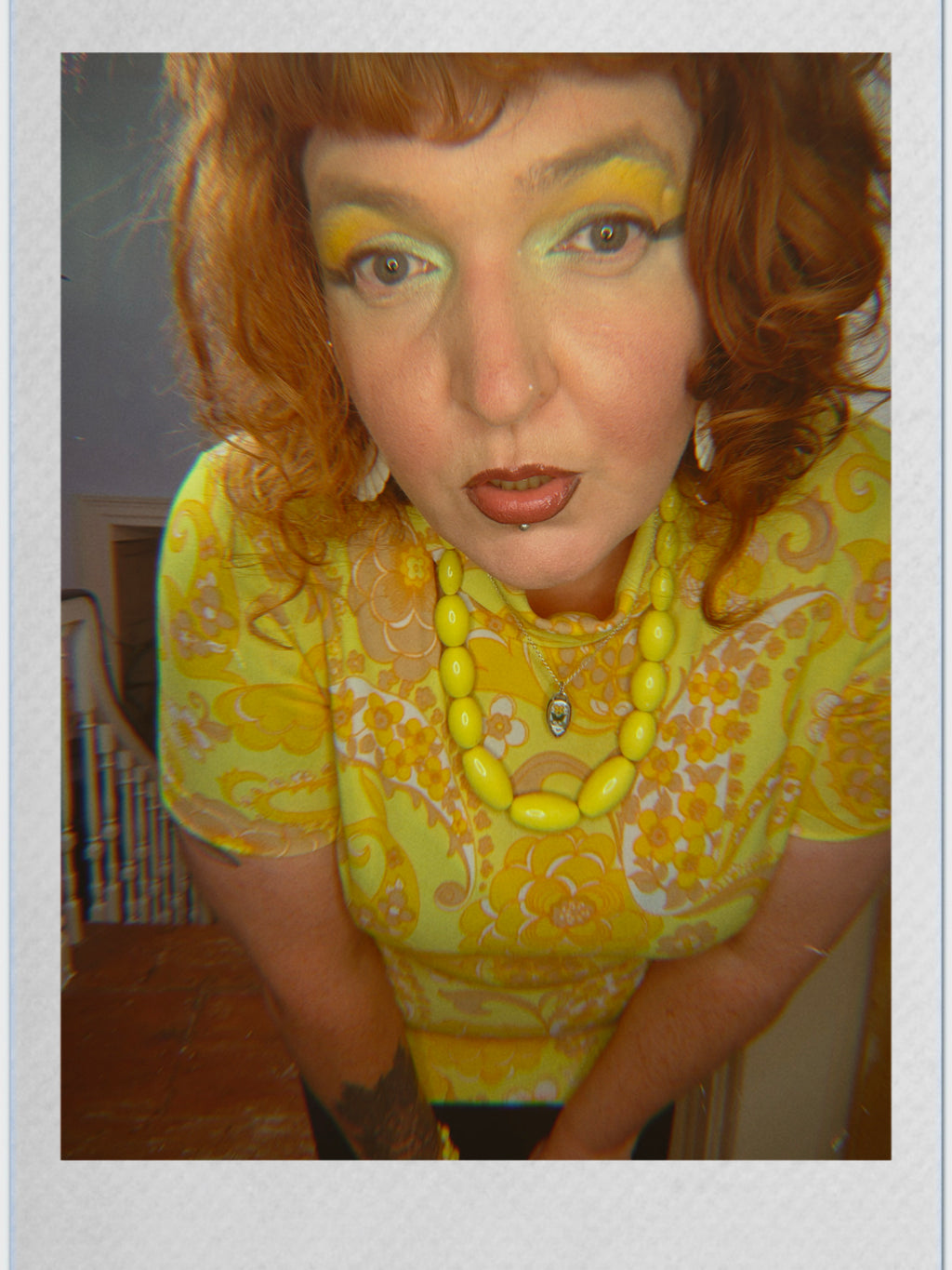 Vintage Mellow Yellow Paisley Shift Dress