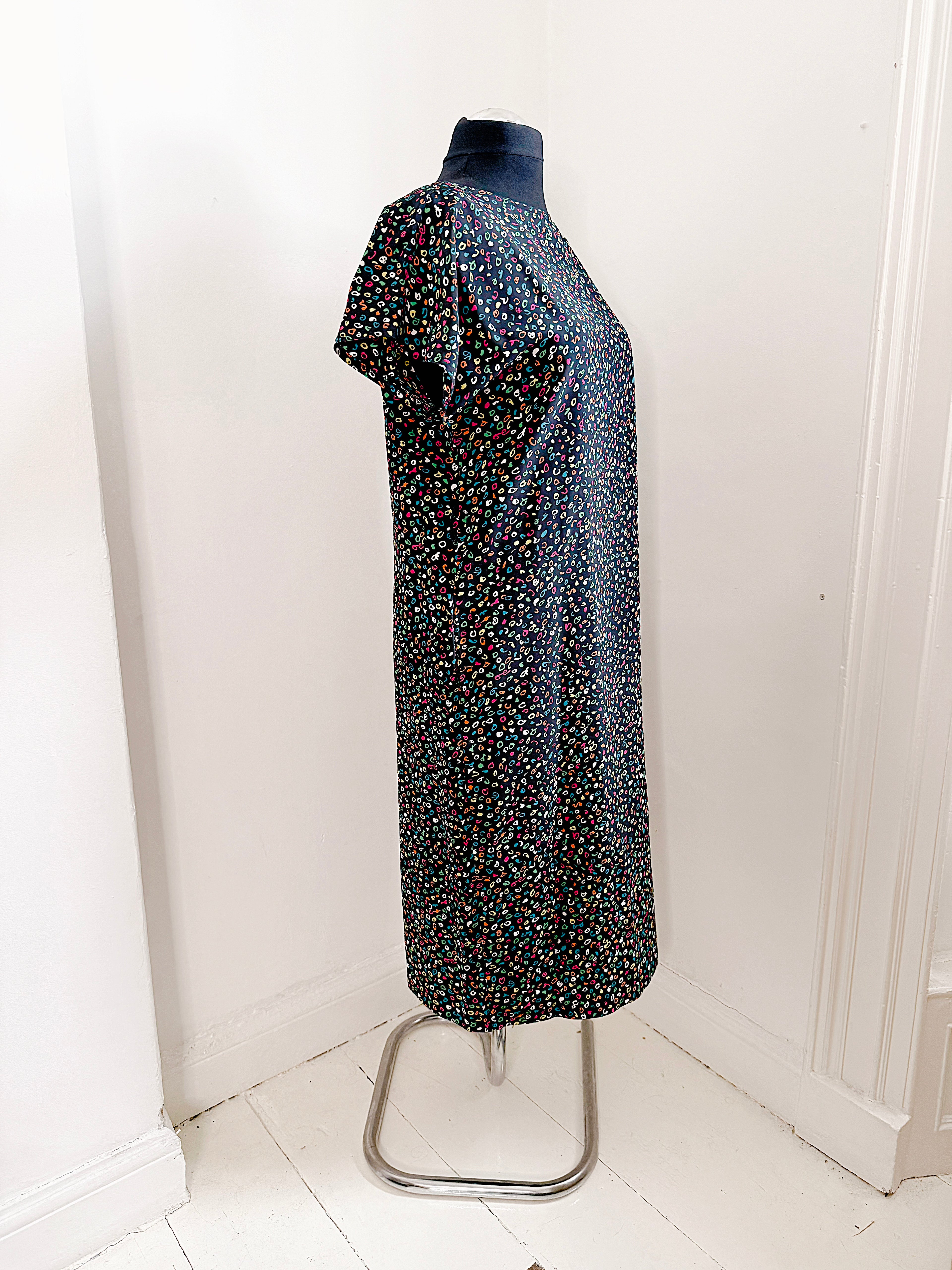 80s St Michael’s Colourful Confetti Shift Dress