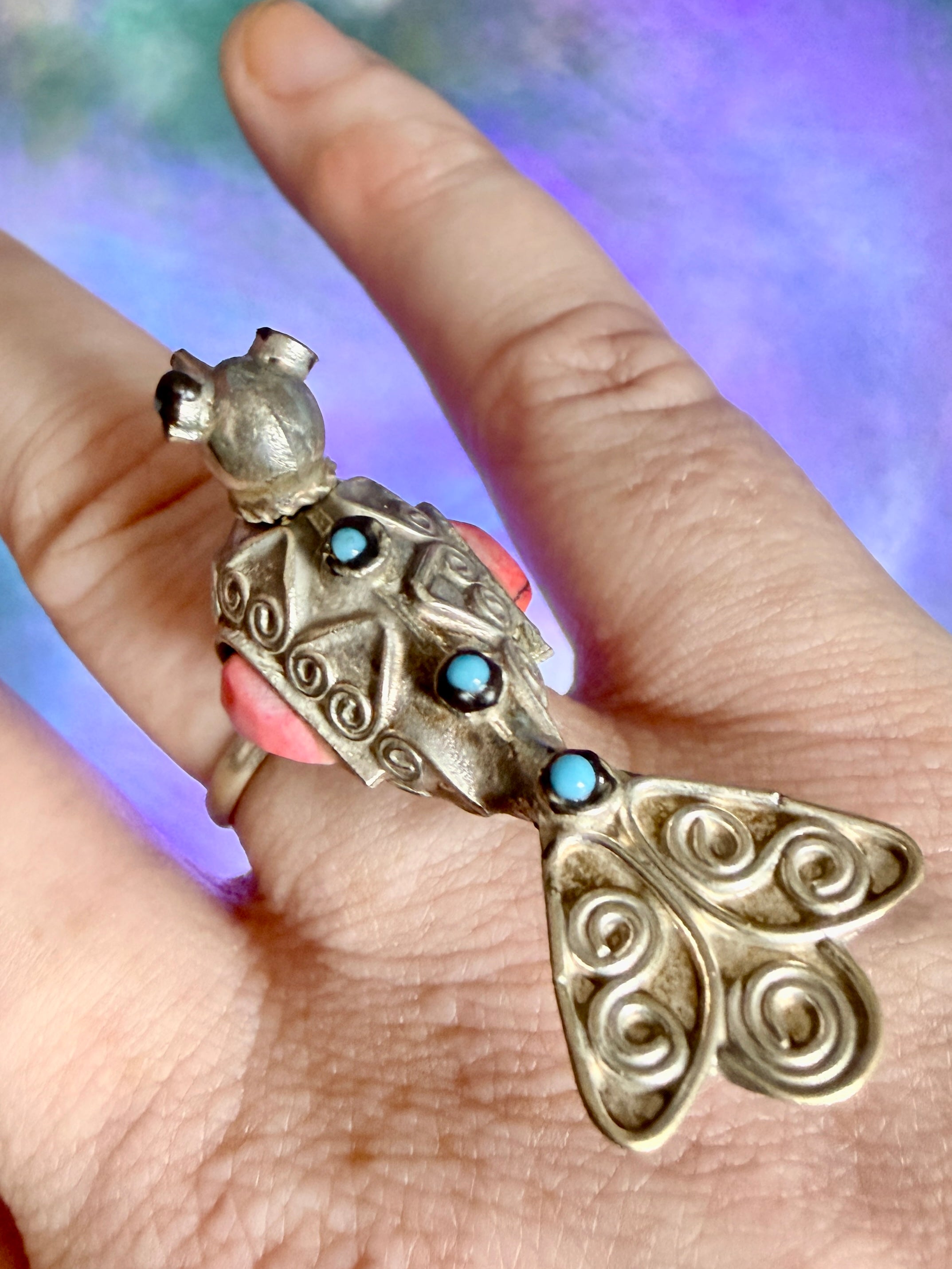 Vintage Kuchi Tribal Bird Statement Ring