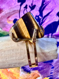 Vintage Tiger's Eye Adjustable Statement Ring