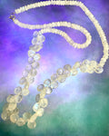 Natural Rainbow Moonstone Briolette Necklace