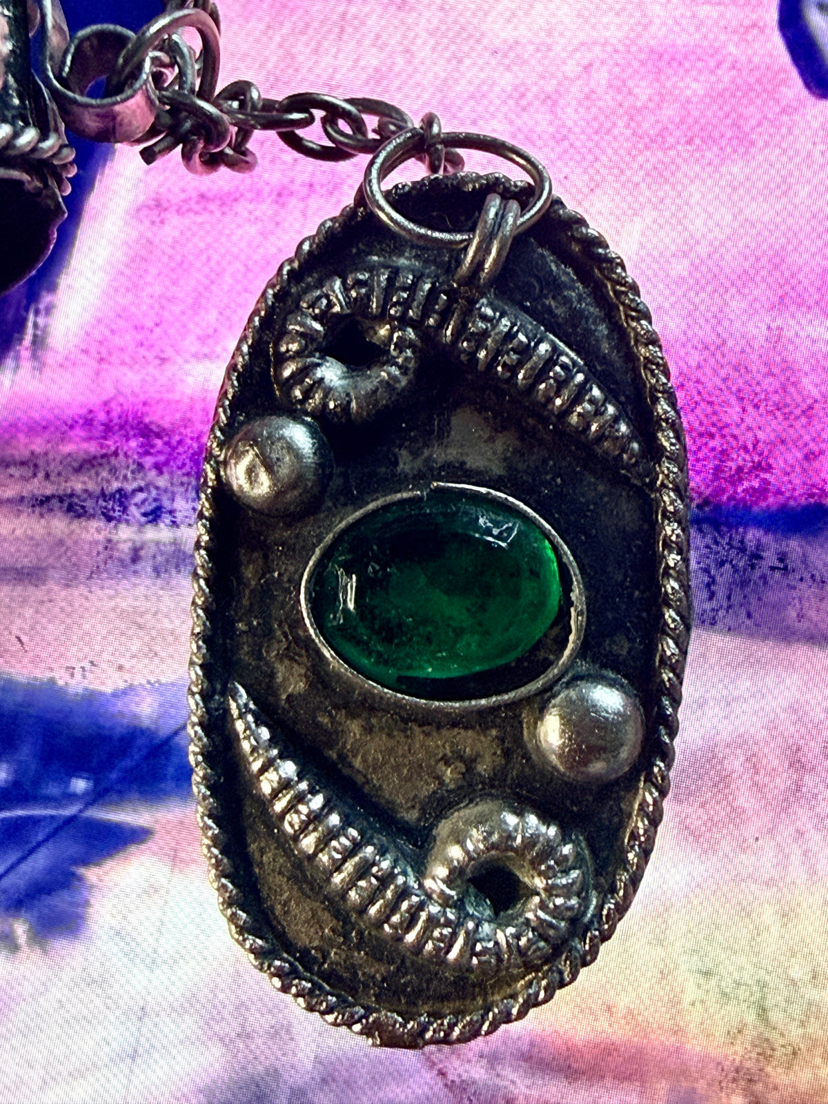Sajai style Metal Coin Purse Necklace