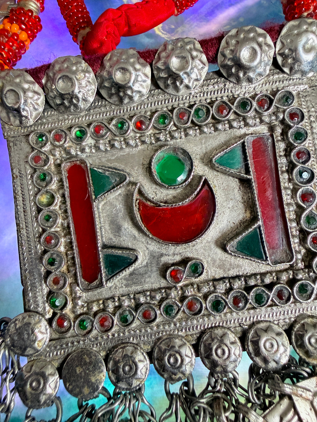 Vintage Afghan Kuchi Tribal Amulet necklace