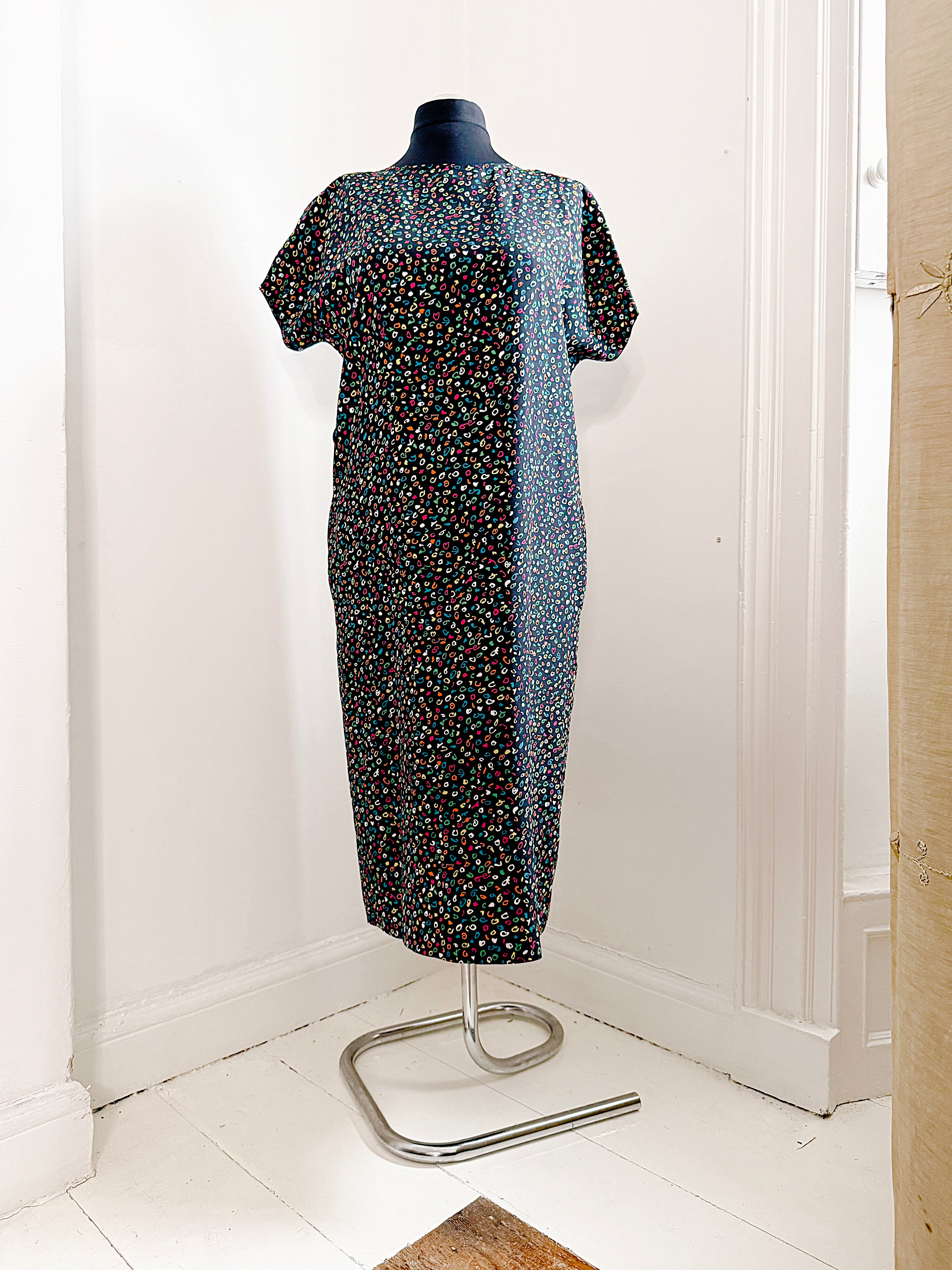 80s St Michael’s Colourful Confetti Shift Dress