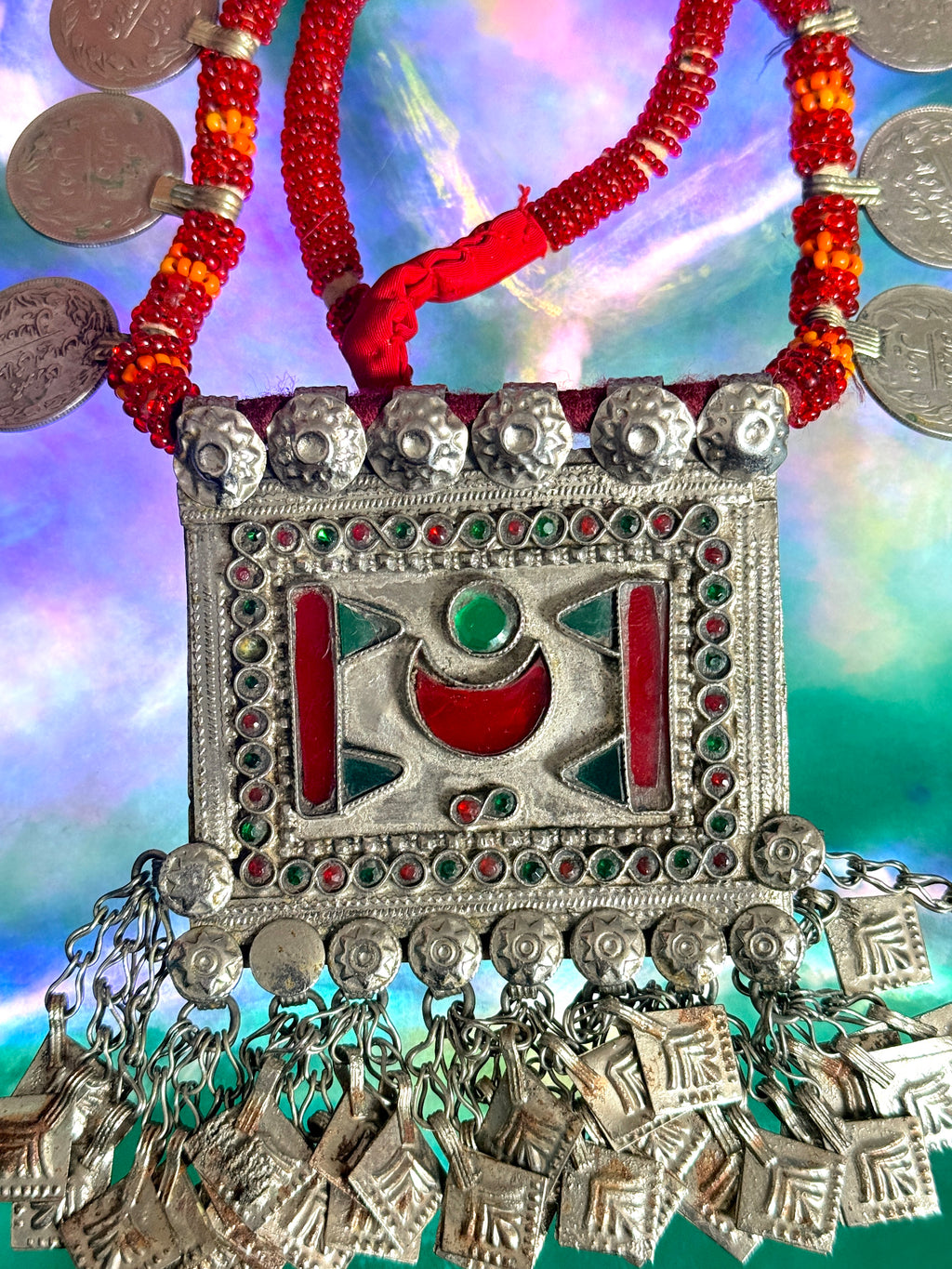 Vintage Afghan Kuchi Tribal Amulet necklace