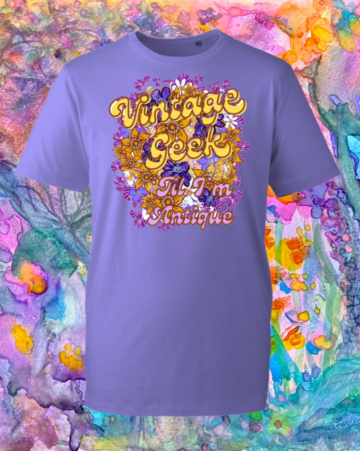 “Vintage Geek ‘Til I’m Antique” Organic Cotton T-Shirt